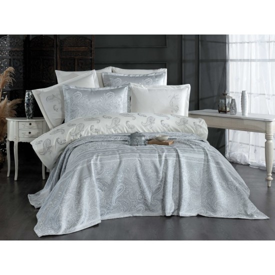 Çapa Home - Çapaev Hüma 9 Parça Gelin Seti Gri